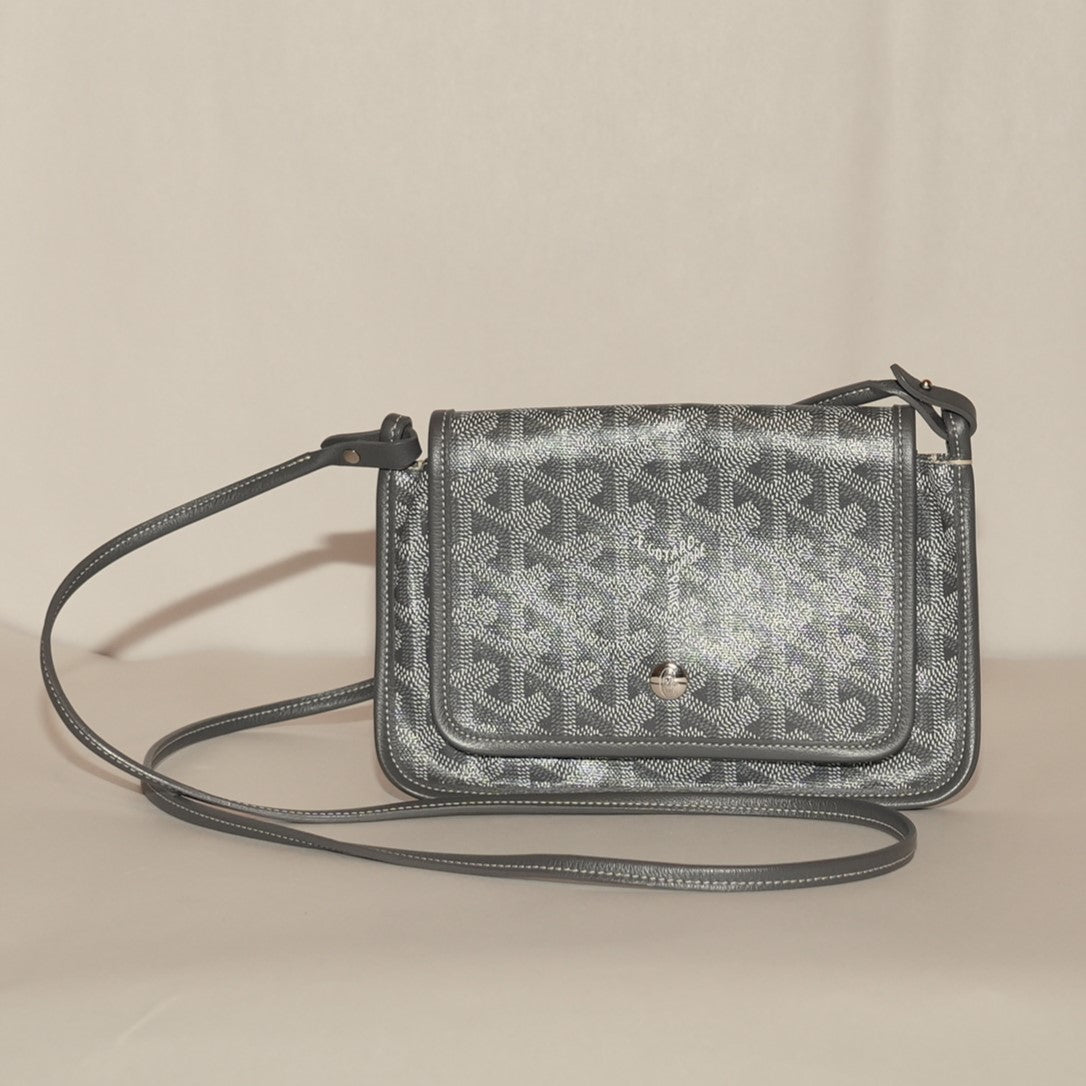 SF EXCLUSIVE: Goyard Goyardine Plumet Wallet Grey Crossbody Bags