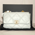 SF EXCLUSIVE: Chanel 19 Light Blue Quilted Lambskin Leather Bag w/ Box