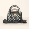 SF EXCLUSIVE: Chanel Black Quilted Calfskin Leather Nano Kelly Shopper Bag