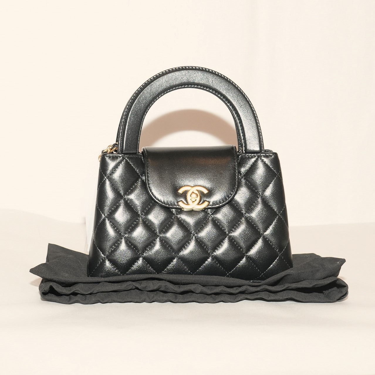 SF EXCLUSIVE: Chanel Black Quilted Calfskin Leather Nano Kelly Shopper Bag