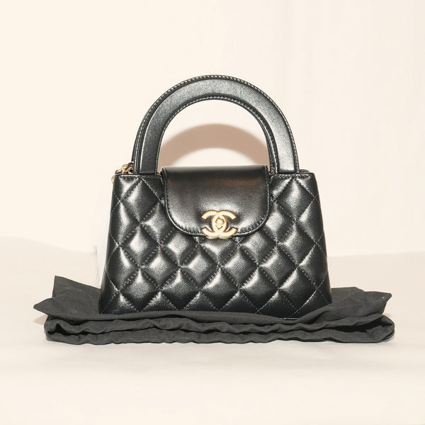 SF EXCLUSIVE: Chanel Black Quilted Calfskin Leather Nano Kelly Shopper Bag