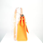 Hermes Toile 31 Herbag Orange W/Tan Top Handle