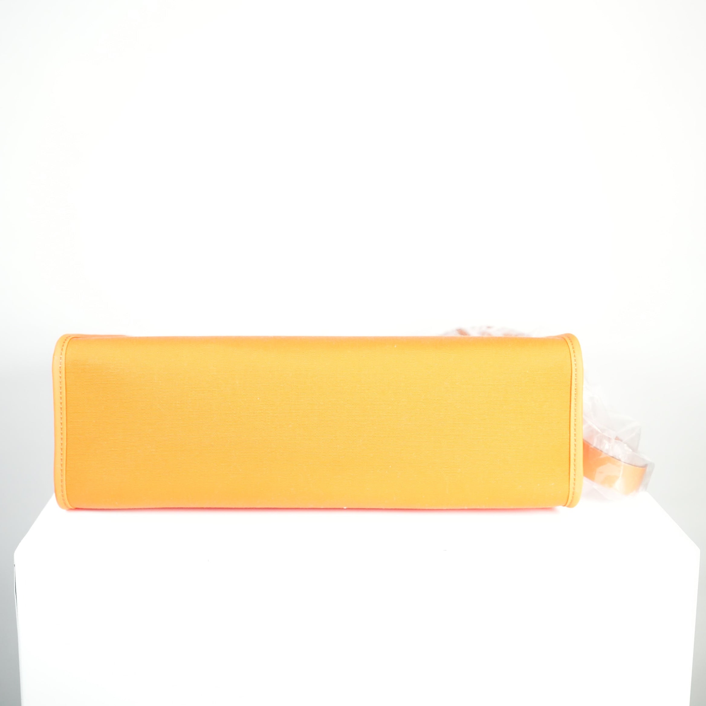 Hermes Toile 31 Herbag Orange W/Tan Top Handle