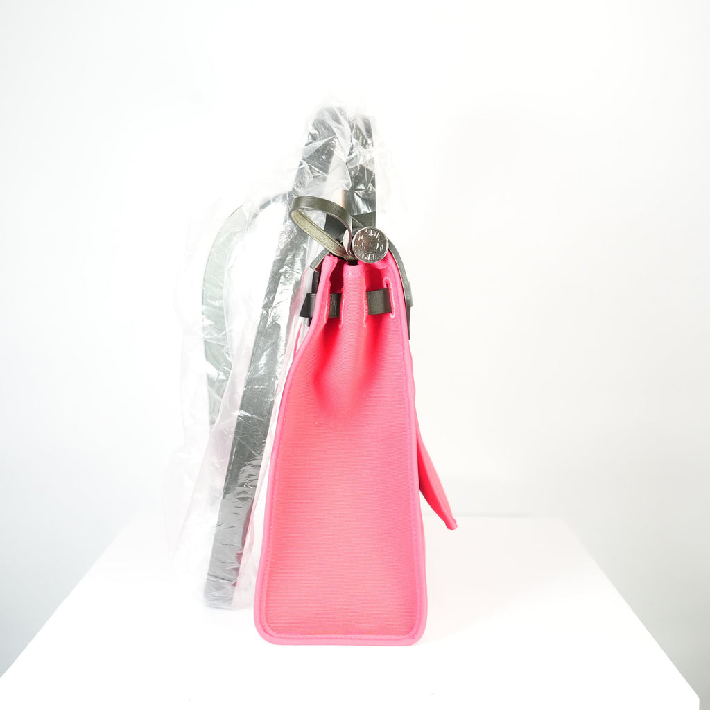 Hermes Toile 31 Herbag Pink & Black Top Handel