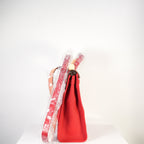 Hermes Toile 31 Herbag Rouge Piment (red on red top)