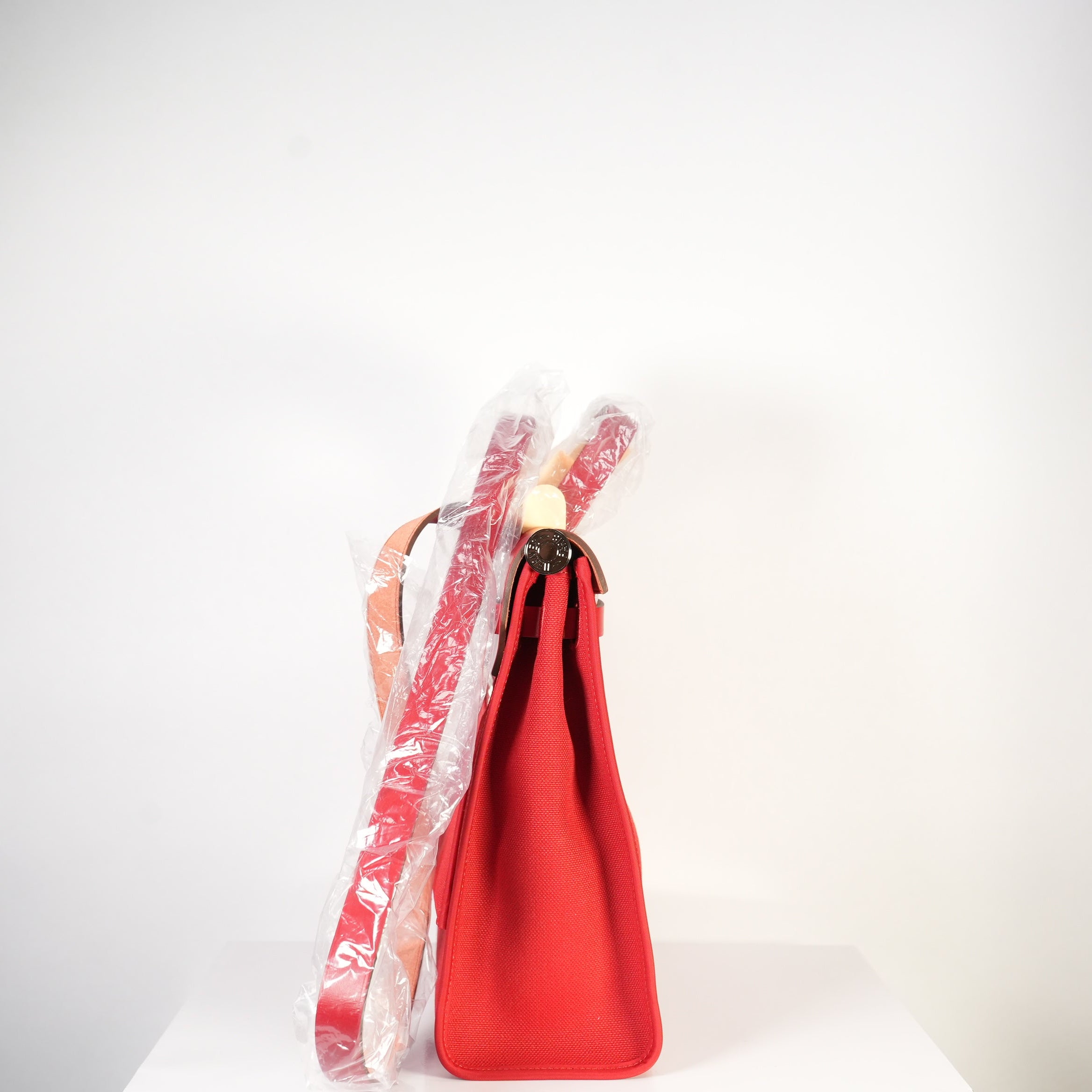 Hermes Toile 31 Herbag Rouge Piment (red on red top)