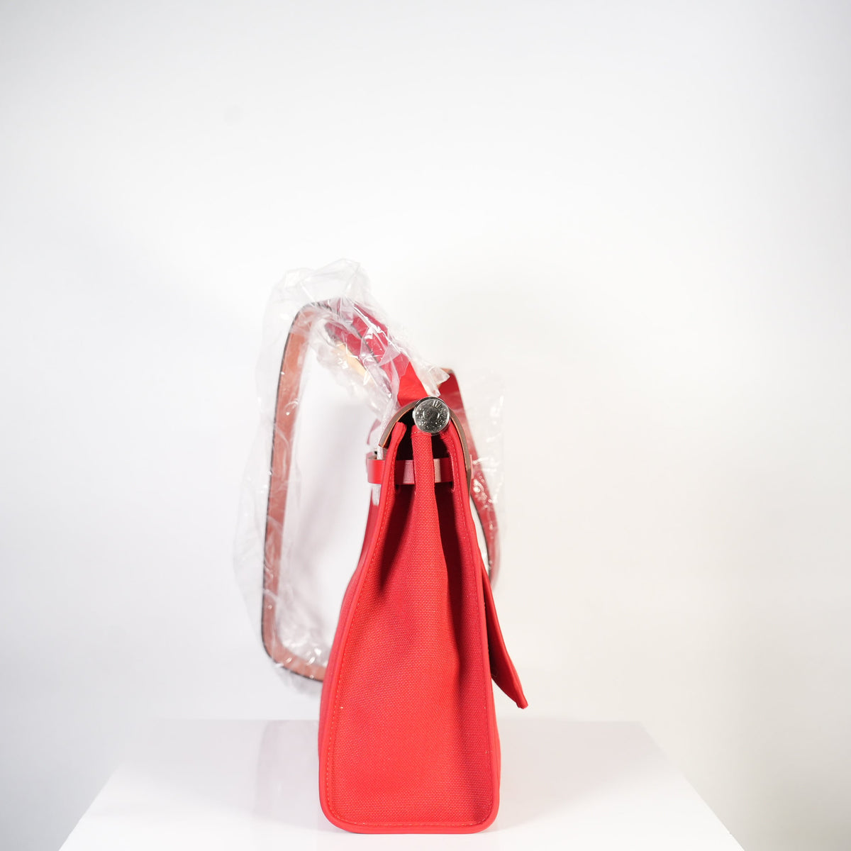 Hermes Toile 31 Herbag Rouge Piment (red on red top)
