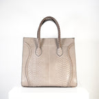 Celine Luggage Tote Python Grey