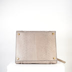 Celine Luggage Tote Python Grey