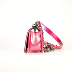 Chanel Boy Bag Patent Hot Pink