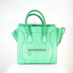 Celine Luggage Tote Python Green w/ dust bag