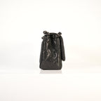 Chanel Black Shoulder Bag with CC Crystal Logo
