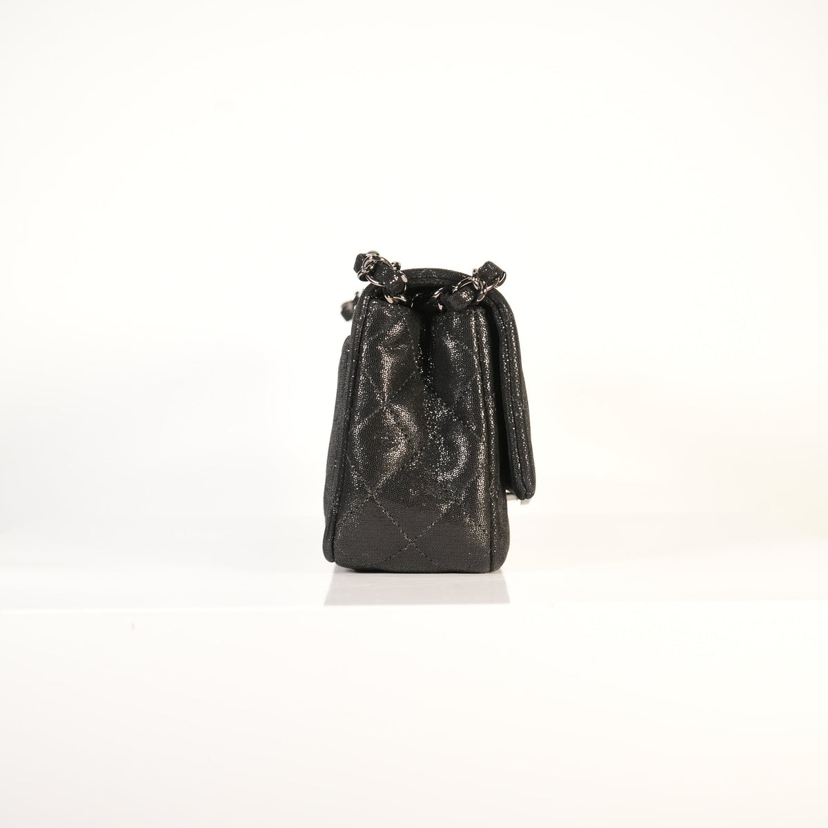 Chanel Black Shoulder Bag with CC Crystal Logo
