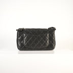 Chanel Black Shoulder Bag with CC Crystal Logo
