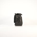 Chanel Black Shoulder Bag with CC Crystal Logo