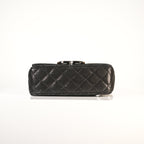 Chanel Black Shoulder Bag with CC Crystal Logo