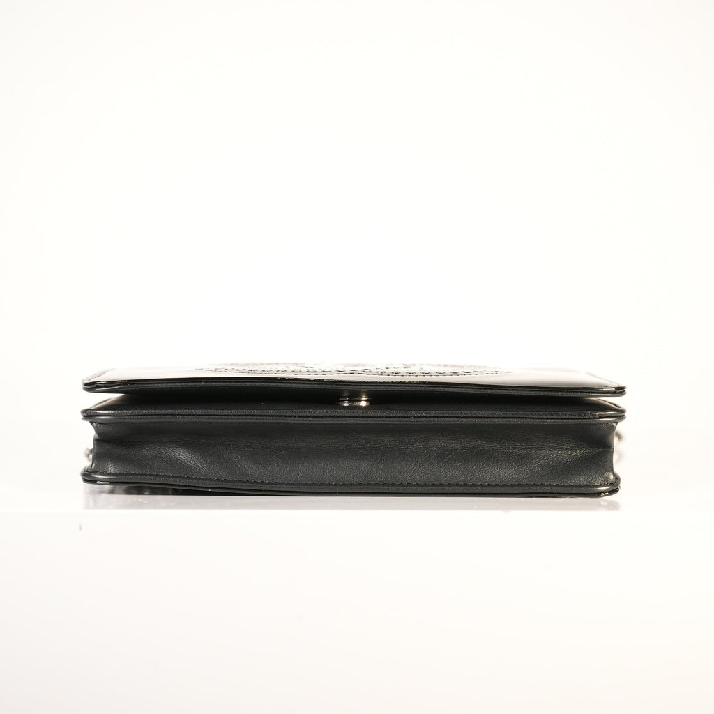 Chanel Shimmery Clutch with CC Bedazled Logo