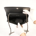 Chanel Shimmery Clutch with CC Bedazled Logo