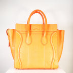 Celine Luggage Tote Python Orange w/ dust bag