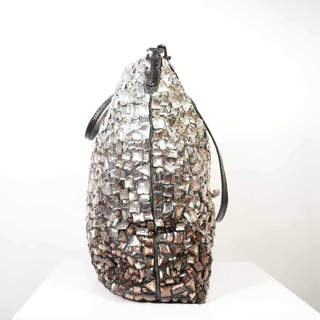 Valentino Crystal Vitelo Ombre Tote Bag w/ dust bag