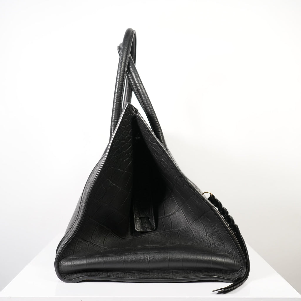 Celine Phantom Tote Black Crocodile