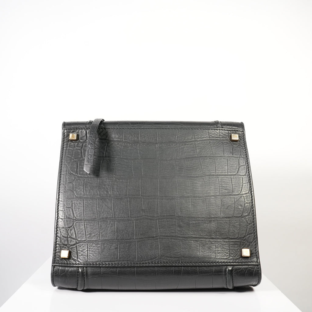 Celine Phantom Tote Black Crocodile