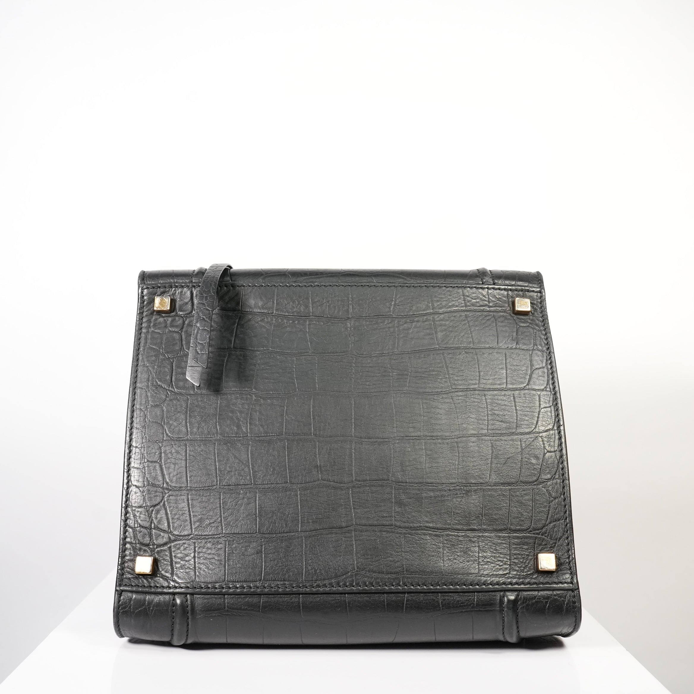 Celine Phantom Tote Black Crocodile