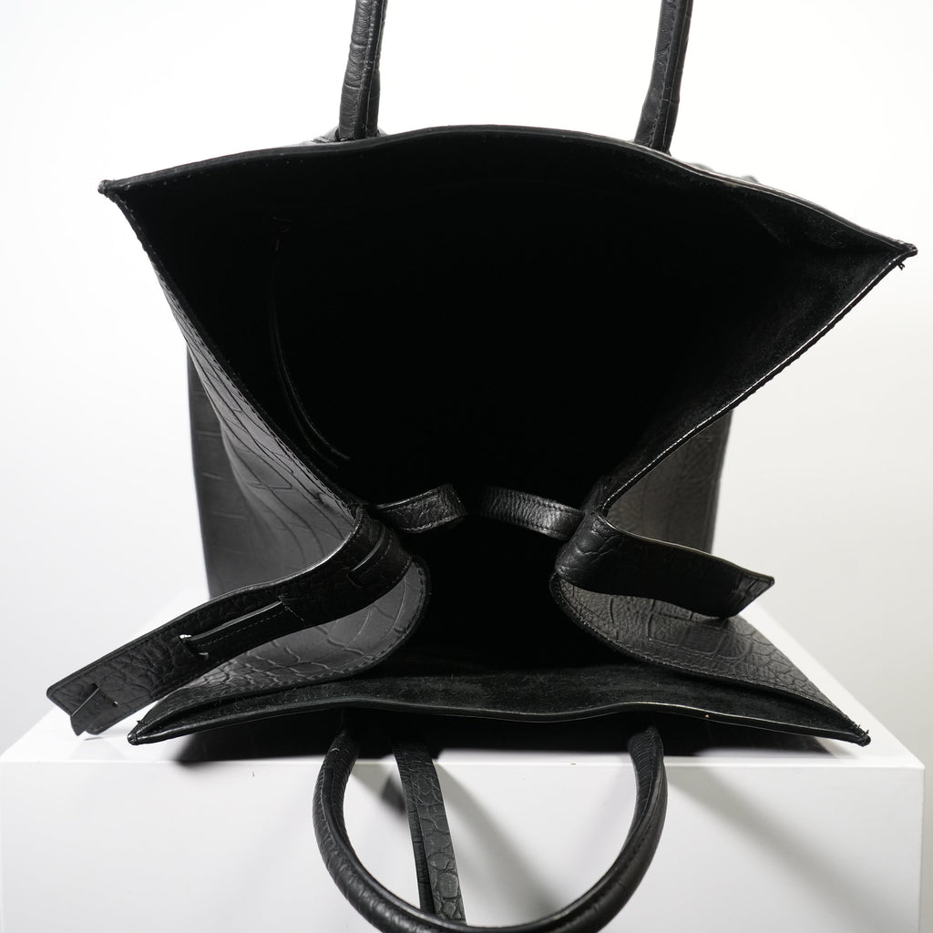 Celine Phantom Tote Black Crocodile