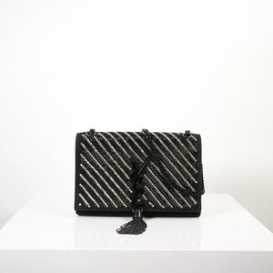 Saint Laurent Kate Chain Tassel Bag in black