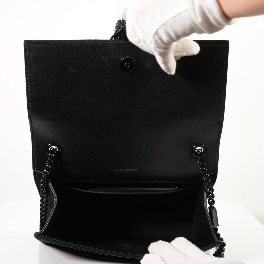 Saint Laurent Kate Chain Tassel Bag in black