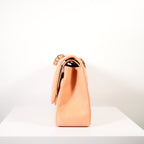 Chanel Peach Quilted Lambskin Classic Double Flap Bag