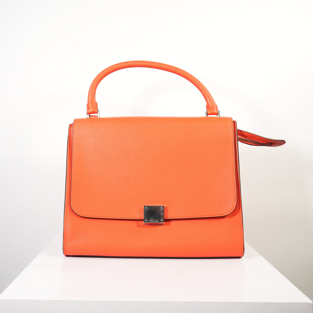 Celine Orange Cabas Tote Bag