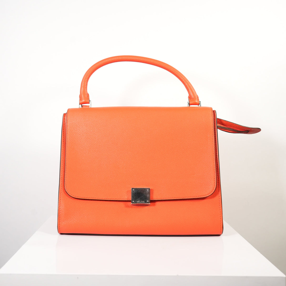 Celine Orange Cabas Tote Bag
