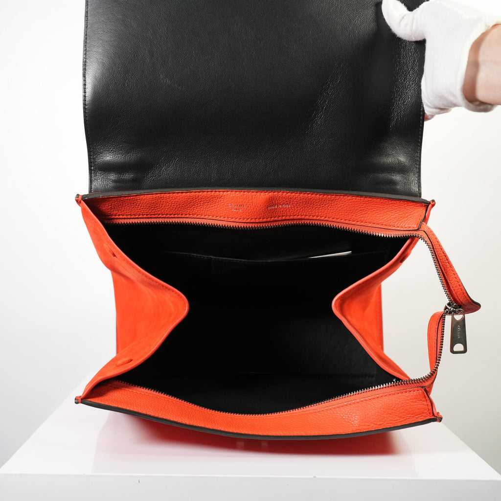 Celine Orange Cabas Tote Bag