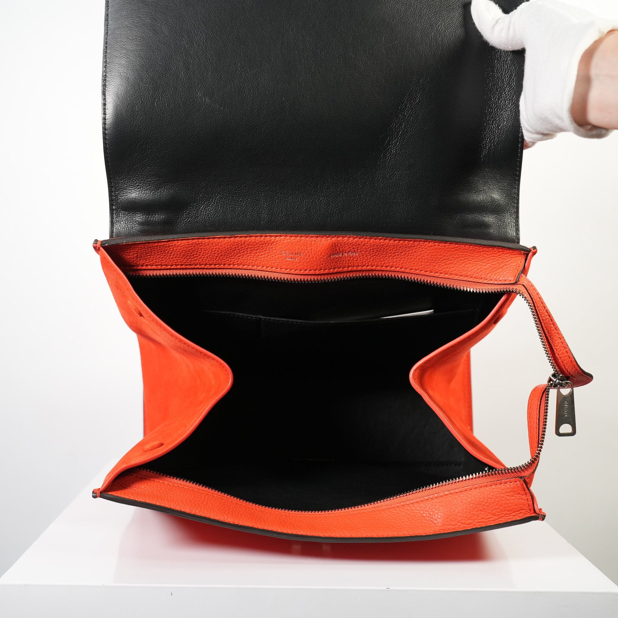 Celine Orange Cabas Tote Bag