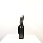 Yves Saint Laurent Black Leather Silver Hardware Crossbody Full Set