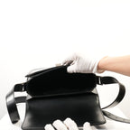 Yves Saint Laurent Black Leather Silver Hardware Crossbody Full Set