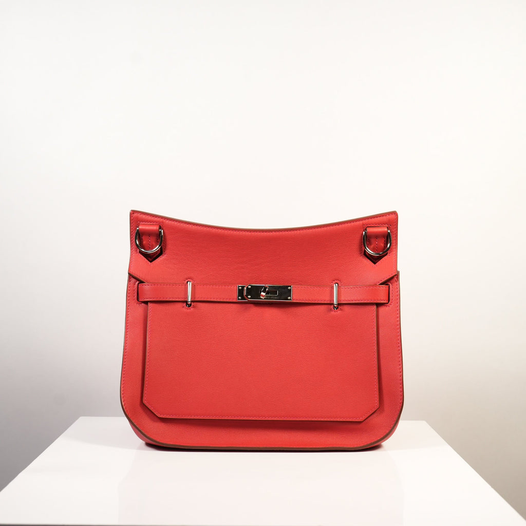 Hermes Jypsiere 28 Bougainvillier Clemence Leather Crossbody Bag