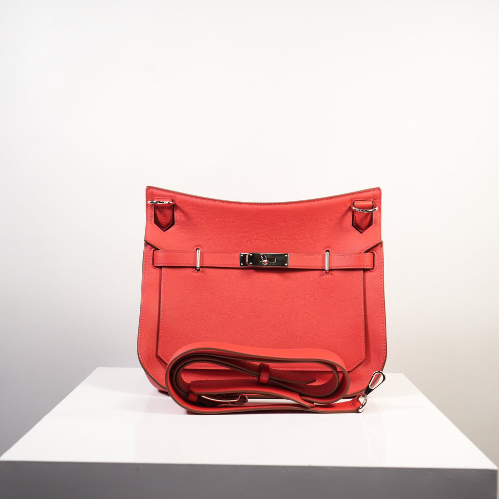Hermes Jypsiere 28 Bougainvillier Clemence Leather Crossbody Bag