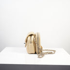 Chanel Beige Ultimate Stitch Mini Flap / Wallet on Chain (WOC)