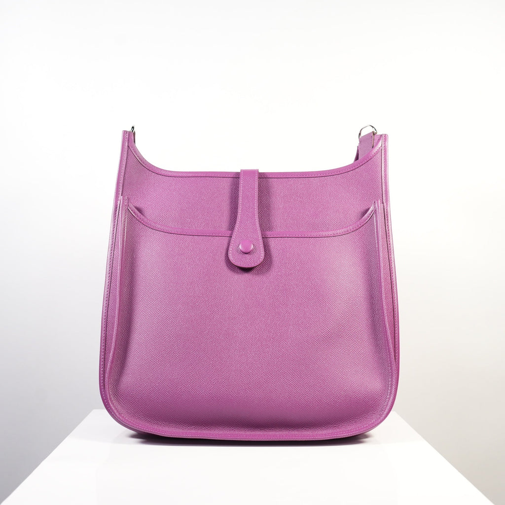 Hermes Evelyne ||| 33 Crossbody Bag in Anemone purple (Epsom) (GM) (dustbag)