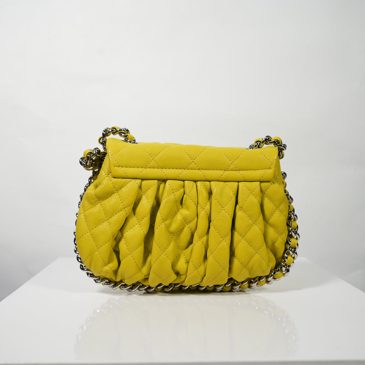 Chanel Mini Chain Around Messenger Bag in Neon Green Lambskin (2012)