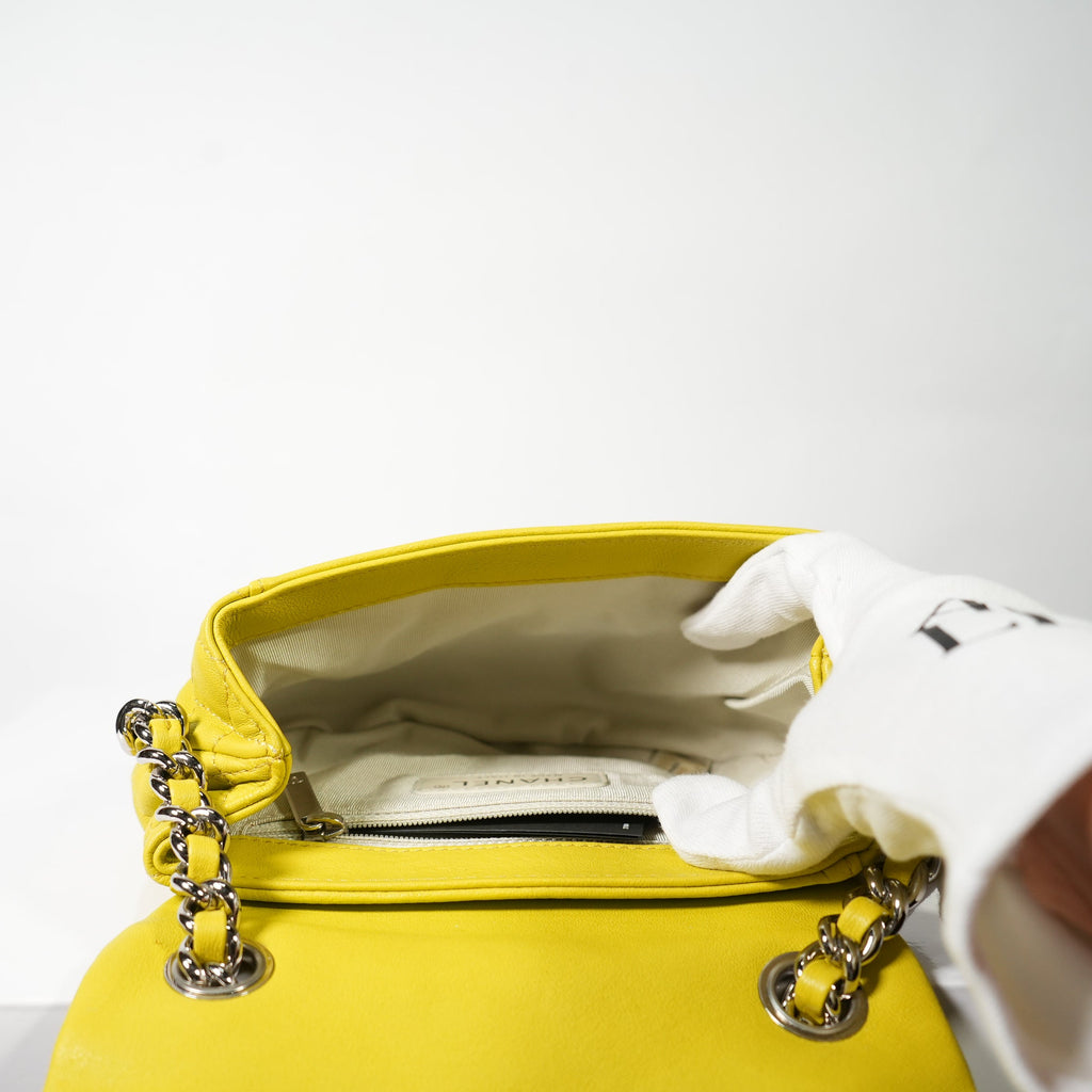 Chanel Mini Chain Around Messenger Bag in Neon Green Lambskin (2012)