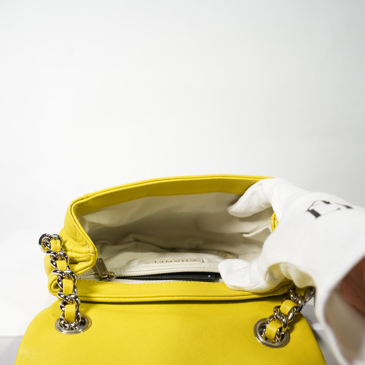 Chanel Mini Chain Around Messenger Bag in Neon Green Lambskin (2012)