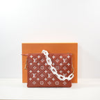 Louis Vuitton Coussin PM (Full Set) in Terracotta Monogram Embossed Lambskin (2 straps