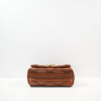Louis Vuitton GO-14 MM Malletage Brown Leather Bag Twist Lock (Full Set)