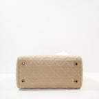 Christian Dior Biege Lady Dior Embroidered Canvas w/ Dust Bag