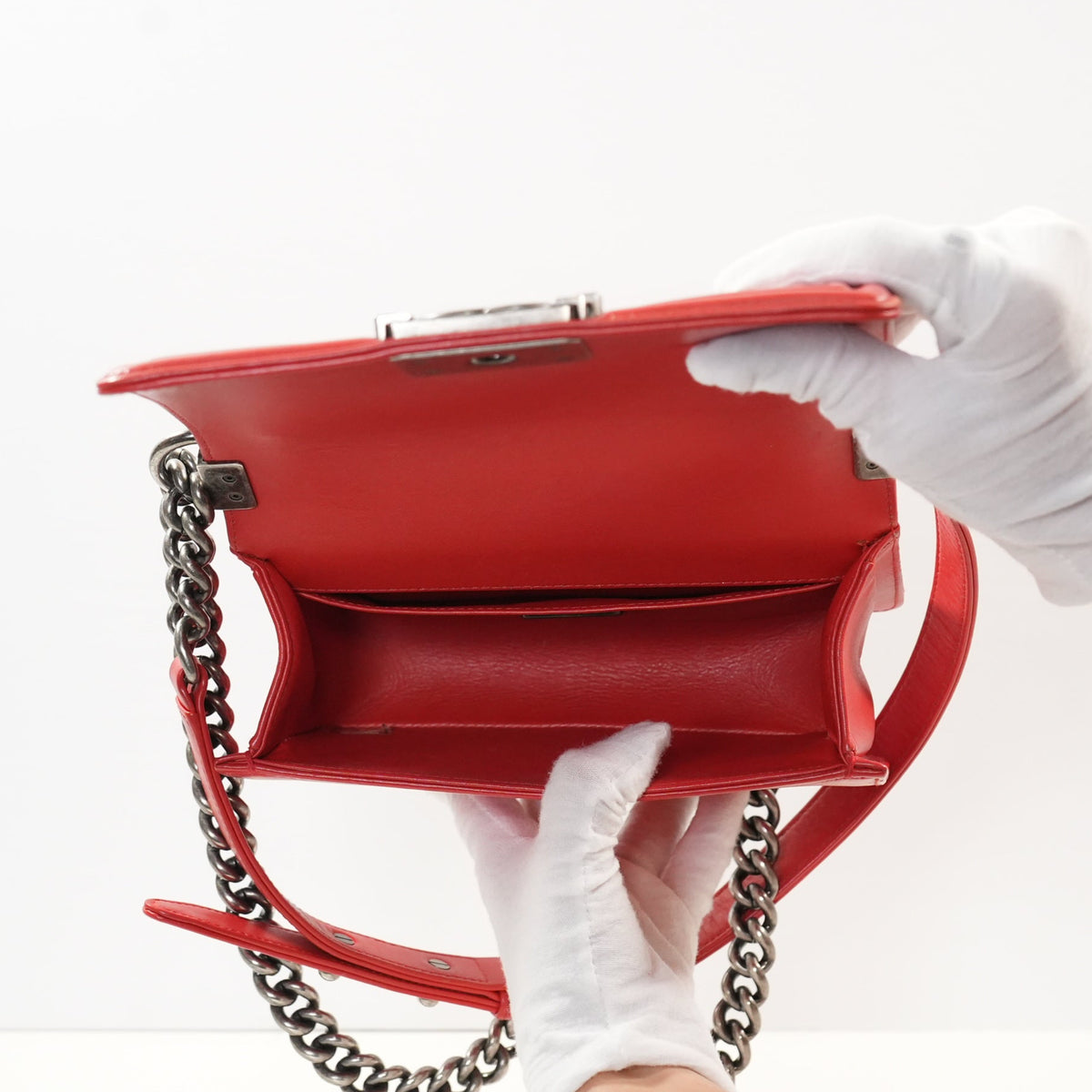 Chanel Vibrant Red Rare Galuchat (Stingray) Boy Bag