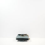Chloe Suede Blue Grey Calfskin Top Handle Crossbody With Dust Bag