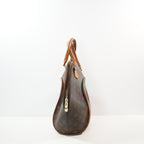Louis Vuitton Ellipse handbag in monogram brown in distinctive rigid curved sihouette (dustbag)